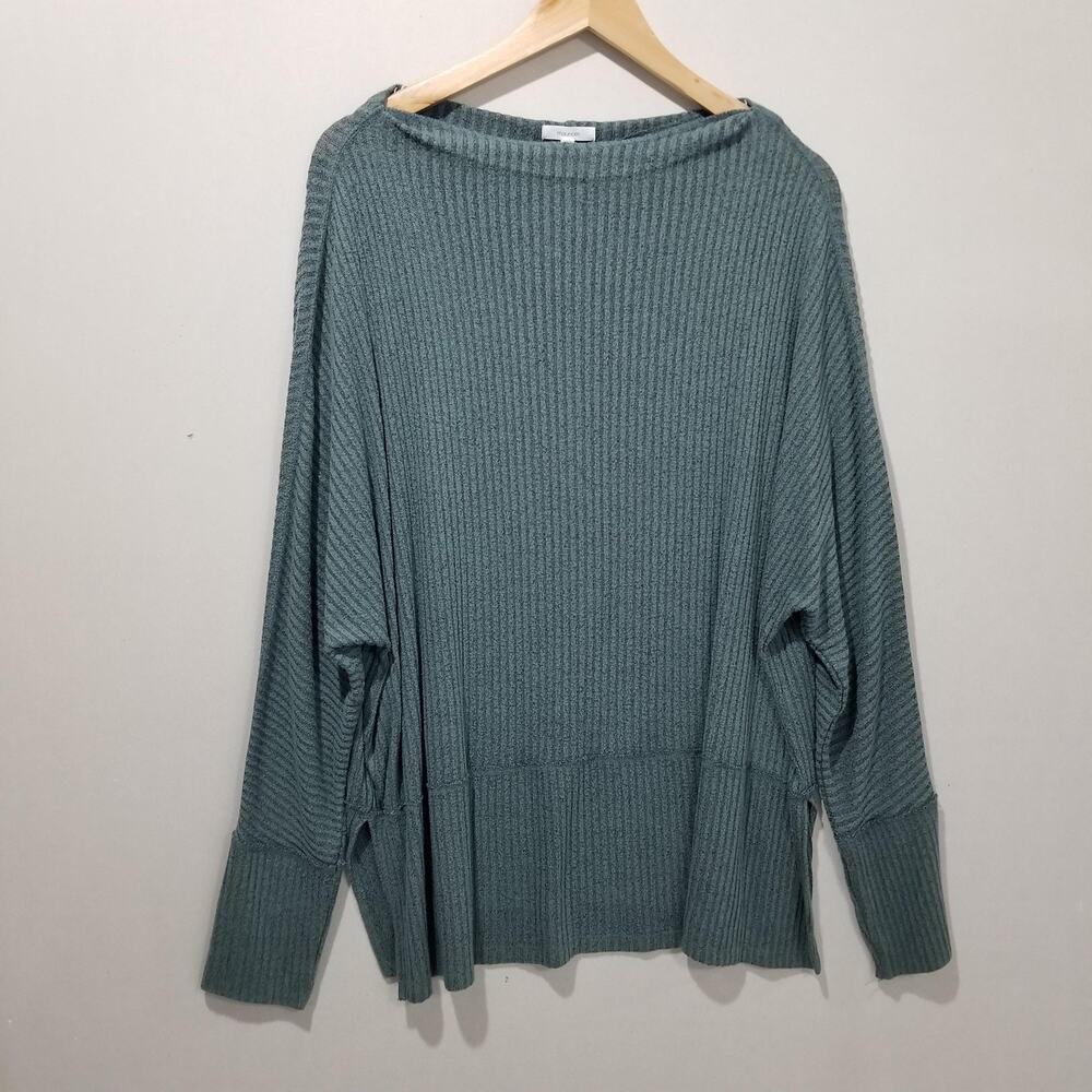 Maurices Sweater Womens XXL Green Ribbed Knit Dolman Sleeve Oversized Tunic - Picture 6 of 6